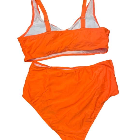 2 Piece Bathing suits neon color with adjustable strap brand new - Picture 4 of 4